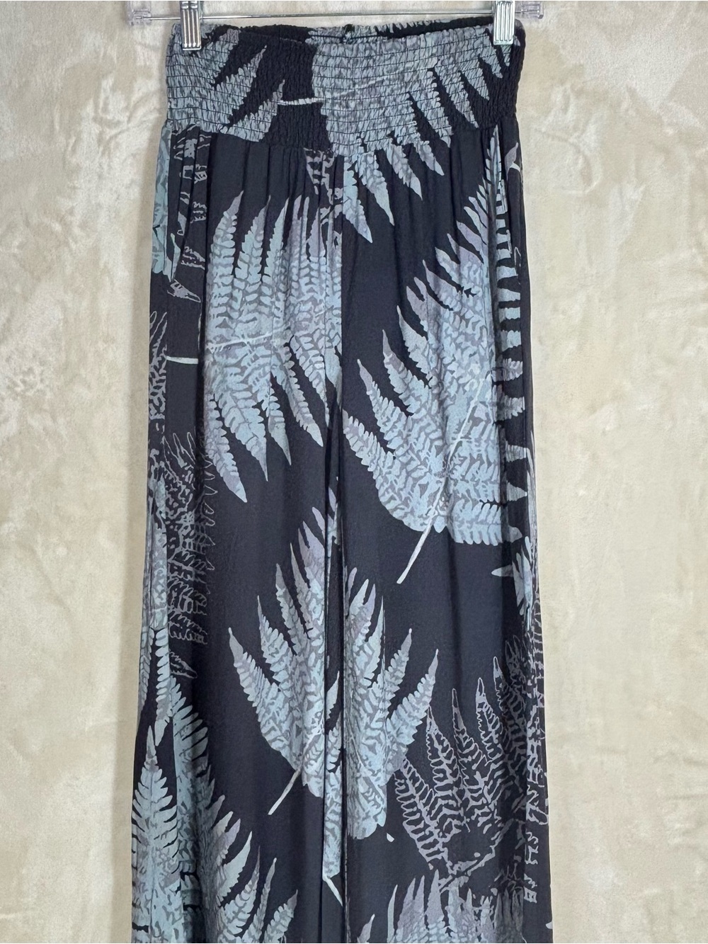 Hae Hawaii Tropical Print Wide Leg Super Soft Flowy Palazzo Pants Elastic Waist